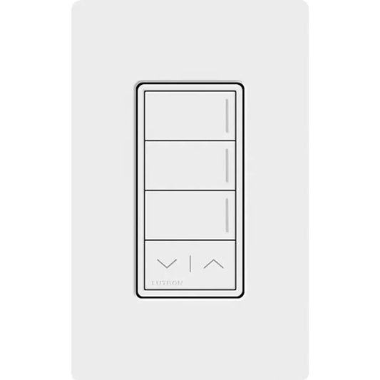Lutron RadioRA 3 Sunnata RF 3-Button Keypad with Raise/Lower LUT-RRST-W3RL-WH