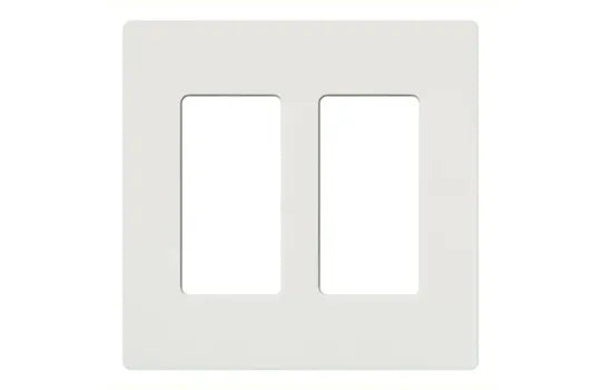 Claro 2-Gang Screwless Wallplate - White CW-2-WH