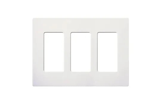 Claro 3-Gang Screwless Wallplate - White CW-3-WH