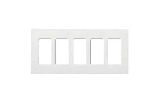 Claro 5-Gang Screwless Wallplate - White CW-5-WH
