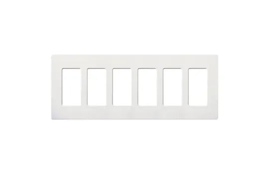 Claro 6-Gang Screwless Wallplate - White CW-6-WH
