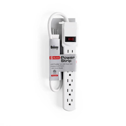 Power Strip 6 Outlet - 1.5 Feet
