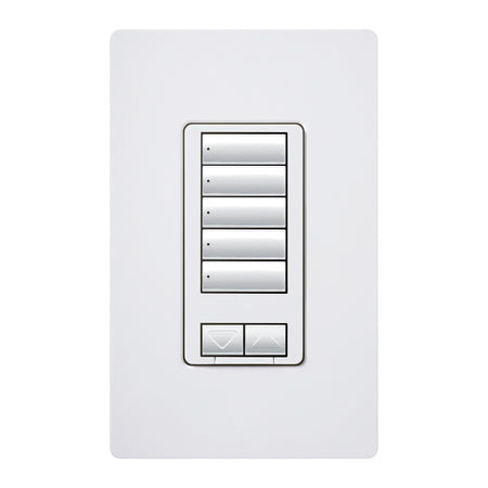 Lutron RadioRA 2 seeTouch LED+ Hybrid Keypad LUT-RRD-HN5BRL-WH