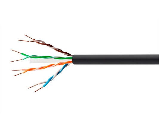Cat6 550MHz UTP Direct Burial Cable 1000' Spool - Black