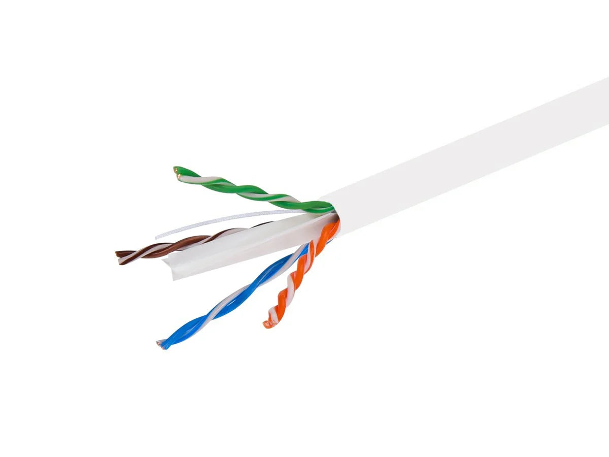 Cat5E 350 MHz 24 Awg Solid CMR 1000' Box - White