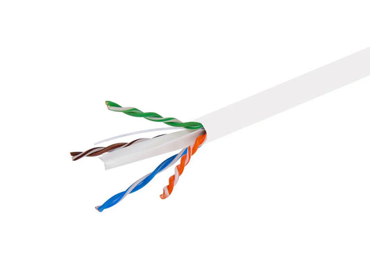 Cat5E 350 MHz 24 Awg Solid CMR 1000' Box - White