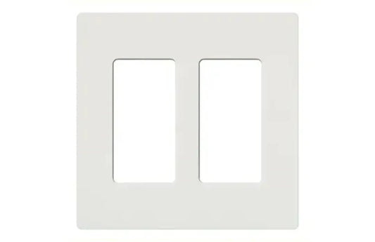 Claro 2-Gang Screwless Wallplate - White CW-2-WH