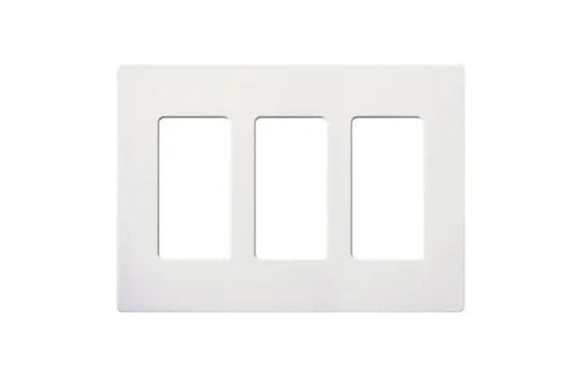 Claro 3-Gang Screwless Wallplate - White CW-3-WH