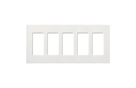 Claro 5-Gang Screwless Wallplate - White CW-5-WH