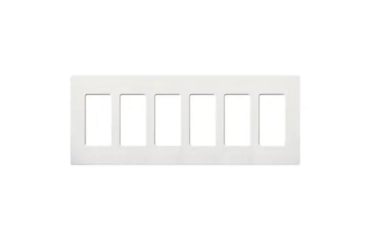 Claro 6-Gang Screwless Wallplate - White CW-6-WH