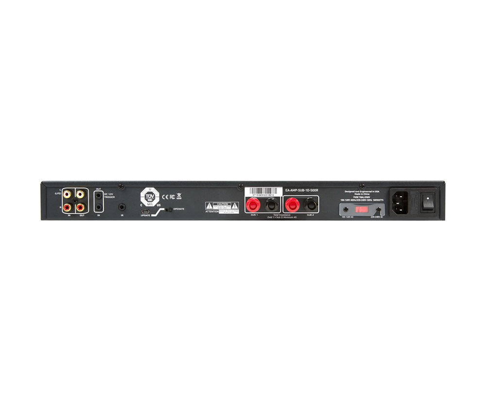 Digital Subwoofer Amplifier w/ Front Panel Display | 500W x 1 Channel