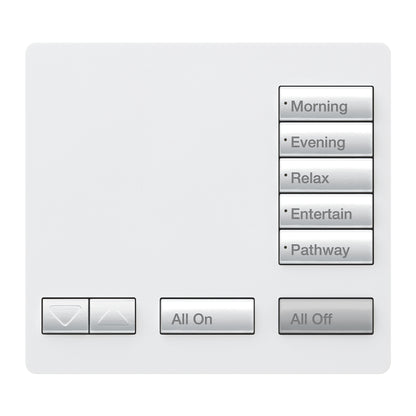 Lutron RadioRA 2 Tabletop Designer Keypad with Raise and Lower, All On and All Off LUT-RR-T5RL-SW