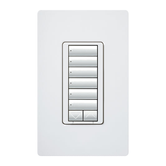 Lutron RadioRA 2 seeTouch LED+ Hybrid Keypad LUT-RRD-HN6BRL-WH