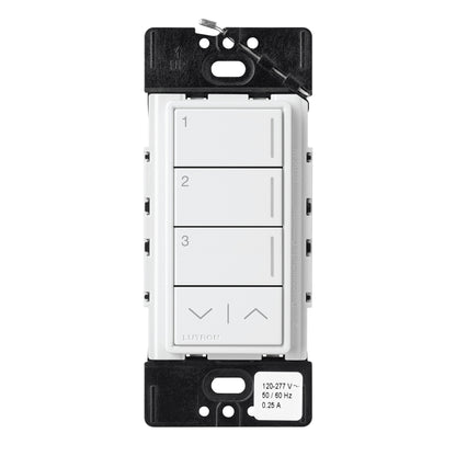 Lutron RadioRA 3 Sunnata RF 3-Button Keypad with Raise/Lower LUT-RRST-W3RL-WH