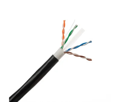 Cat6 550MHz Outdoor UV Rated UTP Cable 1000' Box - Black